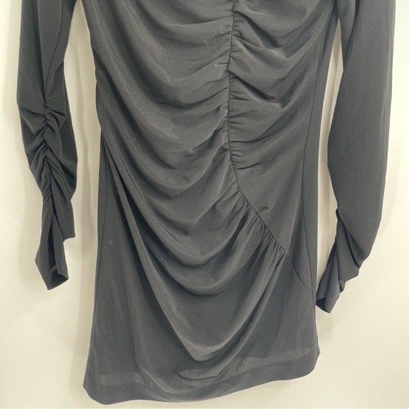 Helmut Lang Asymmetric Long Sleeve Polyester Dress Size Medium - Picture 9 of 12